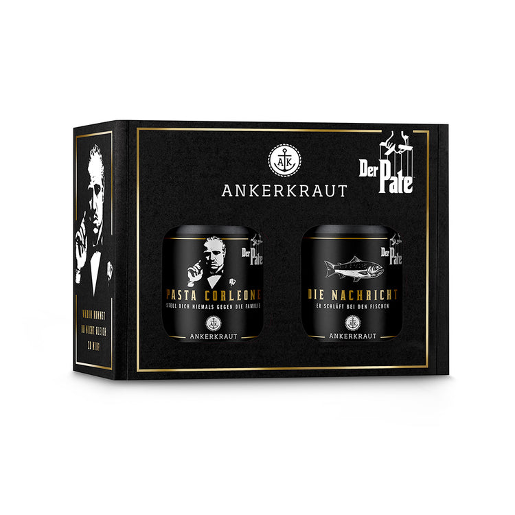 La Famiglia Gewürz-Box vor weißem Hintergrund