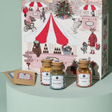 Premium Adventskalender mit drei Korkengläsern und zwei Tütchen